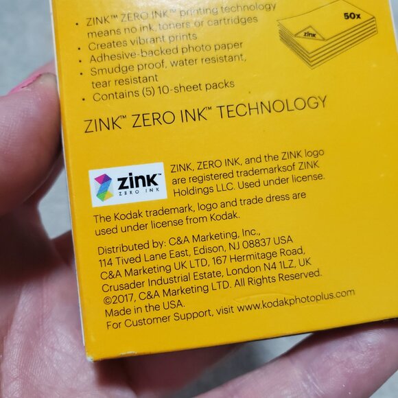NEW KODAK Zink Photo Paper 50 Sheets 2" x 3" Zink Zero Ink Technology Unopened - Picture 7 of 14